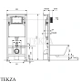 TECEspring Base Комплект унитаза с инсталляцией K401104WCR, белый / черный матовый