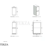 Flaminia Cubika модуль хранения напольный 25×50×78,5 см, 2 ящика, орех Noce Greca