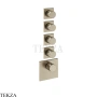 Gessi Incastri Термостат для душа 4 потока, внешняя часть 75308-149, нерж. сталь Brush / никель Brushed