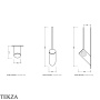 Flaminia Hoop ёршик туалетный настенный с держателем 8×14×47 см, чёрный матовый