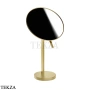 Gessi Pelle Tresse Зеркало косметическое поворотное х2, без подсветки 74573-727, Brushed Brass PVD