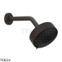 Gessi ANELLO Верхняя лейка D12,9 см с кронштейном 63356-707, Black Metal Brushed PVD