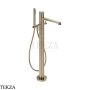 Gessi Ludovica Смеситель для ванны напольный, с гарнитуром 76228-149, нерж. сталь Brush / никель Brushed