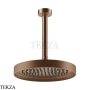 Gessi Inverso Diamantato Верхняя лейка D25,0 см с кронштейном под размер 63653-708, Copper Brushed PVD