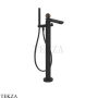 Gessi Perle Смеситель для ванны напольный, внешняя часть 74129-299, черный матовый