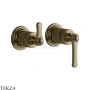 Gessi VENTI20 Смеситель для душа, 2 потока, вешняя часть 65038-791, Deep Bronze Br. PVD
