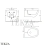 NIC Design PIN Биде подвесное, 1 отверстие 004 706 003, белый матовый