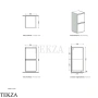 Flaminia Cubika модуль хранения напольный 35×37×78,5 см, 2 ящика, орех Noce Greca