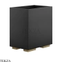 Gessi Rettangolo Ведерко, корзина для мусора, цвет черный 20991-791, Deep Bronze Brushed PVD