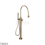 Gessi Goccia Смеситель для ванны напольный, внешняя часть 33029-735, Warm Bronze PVD