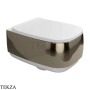 Flaminia Flag унитаз подвесной GoClean чаша без ободка FG118GPLA, платина Metal Platinum / белый глянец