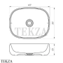 Sitega OSNO 460 Раковина накладная, прямоугольник скругленный, с донным клапаном OSNO 460 - Night