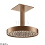 Gessi Incastri Верхняя лейка D30 с потолочным кронштейном под размер 63070-708, медь Brushed