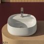 ArtCeram Whisky раковина накладная круглая The.Saniglaze с 1 отверстием WHL001 01 34, белый глянец