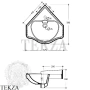 Migliore Bella Раковина угловая с переливом 20608, белый глянец