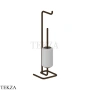 Gessi Goccia Стойка с держателем для туалетной бумаги и ершиком 38067-845, Dark Bronze