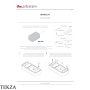ArtCeram Brooklyn раковина подвесная и накладная The.Saniglaze с боковым сухим отсеком BNL004 68 34, Paprika глянец