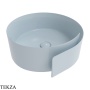 Flaminia Roll раковина накладная 44×44×17 см, голубой Azzurro Polvere глянец
