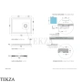 Flaminia CM3 поддон душевой керамический 70×90×3 см, серый Grigio матовый