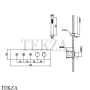 Boheme FUSION Termo Термостат для душа, 3 потока, с гарнитуром 131-SYS-CR, Хром глянец