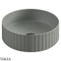 ArtCeram Rombo & Millerighe раковина накладная с вертикальным рельефом OSL010 15 00, Grey Olive матовый