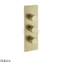 Gessi Incastri Термостат для душа 2 потока, внешняя часть 75314-727, шампань Brushed