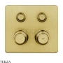 Gessi VENTI20 Термостатический смеситель на 2 потока, внешняя часть 65232-716, Gold Br. PVD