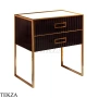ARMADI ART MONACO Тумба под раковину 80 см 867-080-BG, BLACK (чёрный глянец), золото
