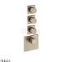 Gessi Incastri Термостат для душа 3 потока, внешняя часть 75306-149, нерж. сталь Brush / никель Brushed