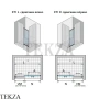 Duka acqua 5000 Дверь в нишу раздвижная с отделкой, безрамный вариант 92-110