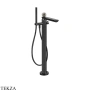 Gessi Perle Смеситель для ванны напольный, внешняя часть 74629-706, black хром глянец