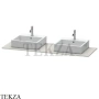 Duravit XSquare Консоль-столешница подвесная под две раковины, белый матовый