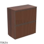 Flaminia Cubika модуль хранения напольный 70×37×78,5 см, 2 ящика, орех Noce Greca
