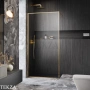 Radaway Modo F II Душевая перегородка 110 см, универсальная, 10409114-09-01, золото глянец