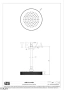 Gessi Inverso Diamantato Верхняя лейка с потолочным кронштейном 63452-791, Deep Bronze Brushed PVD