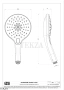 Gessi Shower Душевая лейка 3-х позиционная с кнопкой select 47351-716, Gold Br. PVD