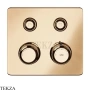 Gessi VENTI20 Термостатический смеситель на 2 потока, внешняя часть 65232-735, Warm Bronze PVD