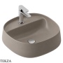 ArtCeram Whisky раковина накладная круглая The.Saniglaze с 1 отверстием WHL001 41 34, Brown Matera матовый