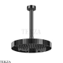 Gessi Incastri RIGATO Верхняя лейка D25 с потолочным кронштейном 63750-706, black хром глянец