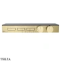 Gessi HI-FI Термостатический смеситель с полочкой, на 3 потока, внешняя часть 63024-710, шампань глянец