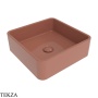 Flaminia Miniwash раковина накладная или подвесная 40×40×13 см, терракотовый Terracotta глянец