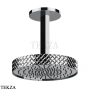 Gessi Pelle Tresse Верхняя лейка с потолочным кронштейном D30,5 см, 78150-031, Хром глянец