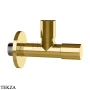Gessi Запорный клапан с фильтром, левостороннее закрытие 01432-246, золото глянец