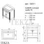 Caprigo ALBION CONCEPT АЛЬБИОН тумба 70 с раковиной, 34011-SF026, Пудра