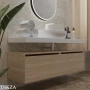 ARMADI ART FLAT Тумба-ящик под столешницу с двумя ящиками 897-140-L, LIGHT OAK (светлый дуб), матовый