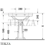 Duravit 1930 Series Пьедестал под раковину 0857900000, белый глянец