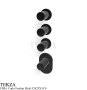 FIMA Carlo Frattini Slide Термостат для душа, 3 потока, внешняя часть F5823X3CS, black хром Brush
