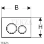 Geberit Delta20 Клавиша смыва, пластик для бачка Delta 115.127.46.1, хром матовый