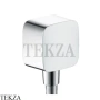 Hansgrohe Fixfit Шланговое подсоединение с клапаном обратного тока 26457000, хром глянец