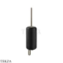 Gessi Goccia Туалетный ёршик настенный, черная керамика 38020-149, Finox Brushed Nickel